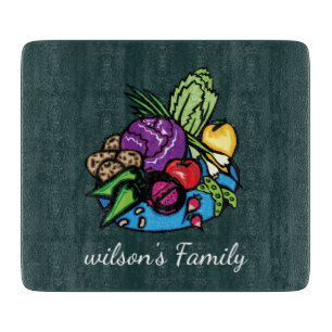 Fruit and Vegetable Natural Personalised Cutting Board