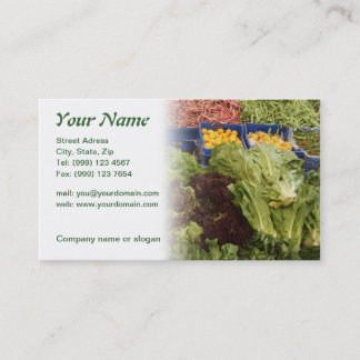 Fruit and vegetables business card