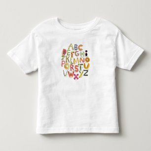 Fruit and Veggie Alphabet - Food ABC -  Toddler T-Shirt