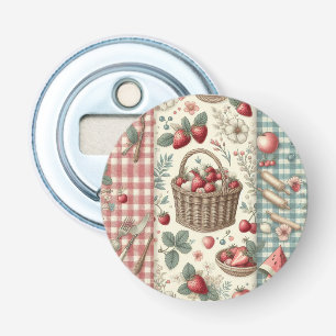 Fruit Basket Gingham Fun Bottle Opener