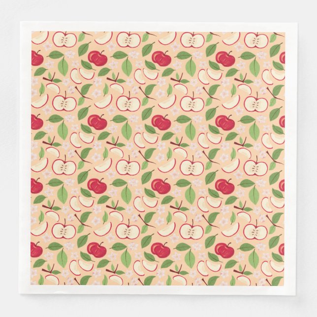 Fruit Basket Pattern Collection - Apples Napkin (Front)