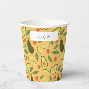 Fruit Basket Pattern Collection - Avocado Paper Cups