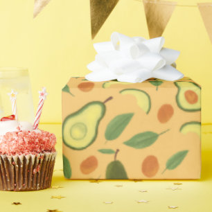 Fruit Basket Pattern Collection - Avocado Wrapping Paper