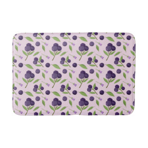 Fruit Basket Pattern Collection - Blueberries Bath Mat