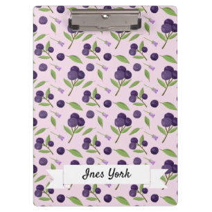 Fruit Basket Pattern Collection - Blueberries Clipboard