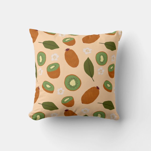Fruit Basket Pattern Collection - Kiwi Cushion (Front)