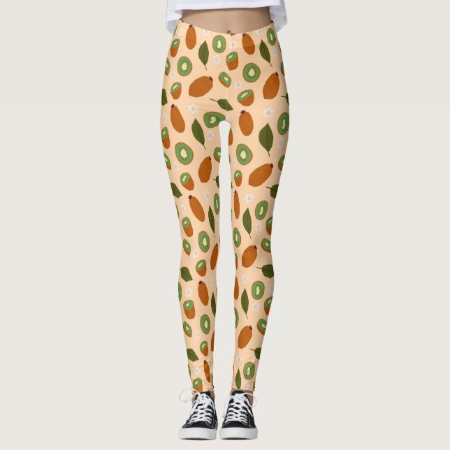 Fruit Basket Pattern Collection - Kiwi Leggings (Front)