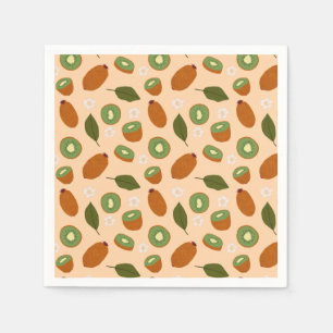 Fruit Basket Pattern Collection - Kiwi Napkin