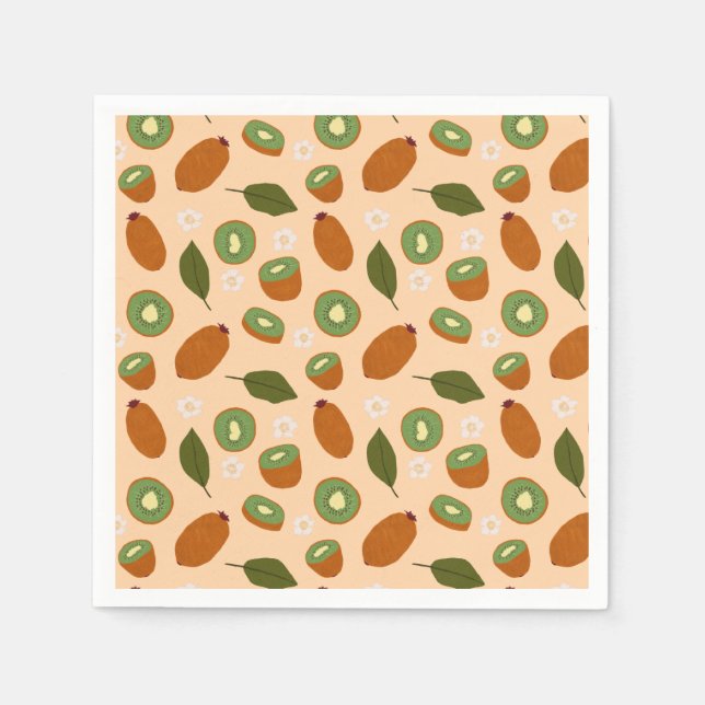 Fruit Basket Pattern Collection - Kiwi Napkin