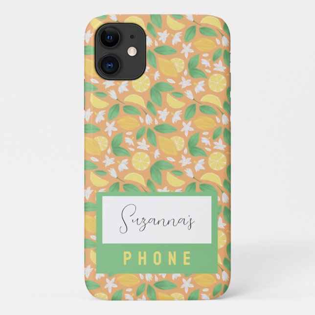 Fruit Basket Pattern Collection - Lemon Case-Mate iPhone Case (Back)