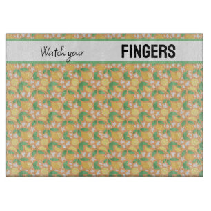 Fruit Basket Pattern Collection - Lemon Cutting Board