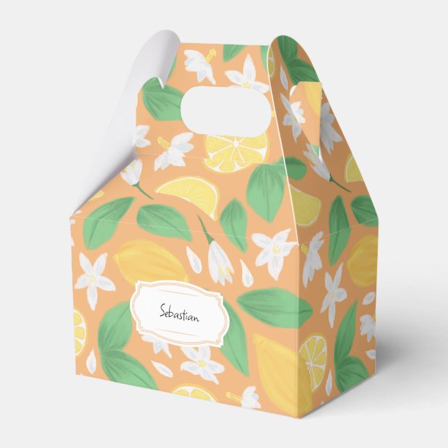 Fruit Basket Pattern Collection - Lemon Favour Box (Front Side)