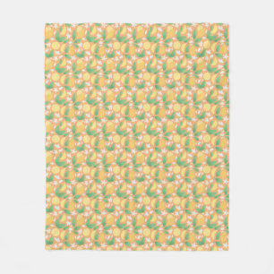 Fruit Basket Pattern Collection - Lemon Fleece Blanket