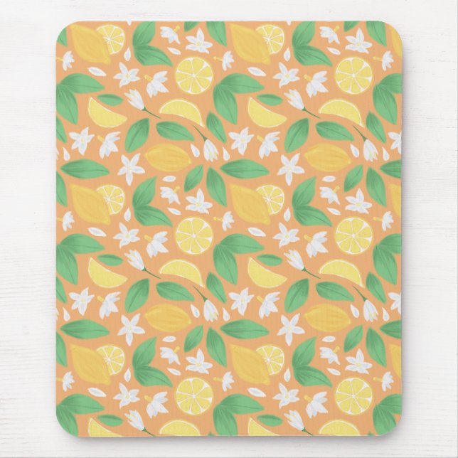 Fruit Basket Pattern Collection - Lemon Mouse Pad (Front)