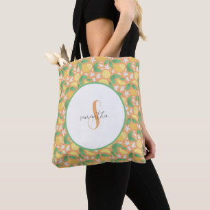 Fruit Basket Pattern Collection - Lemon Tote Bag