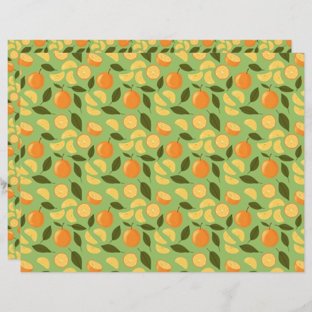 Fruit Basket Pattern Collection - Oranges (Front/Back)