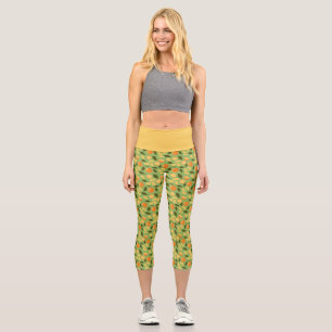 Fruit Basket Pattern Collection - Oranges Capri Leggings