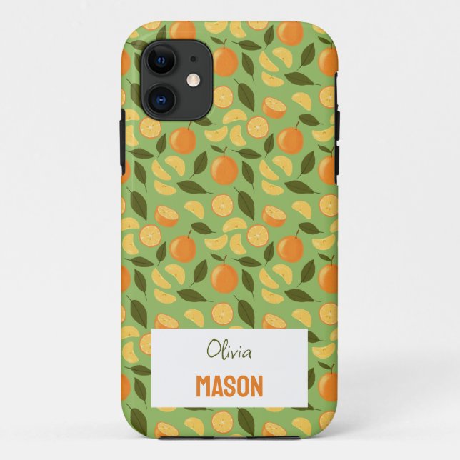 Fruit Basket Pattern Collection - Oranges Case-Mate iPhone Case (Back)