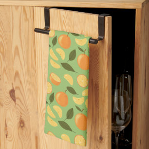 Fruit Basket Pattern Collection - Oranges  Tea Towel