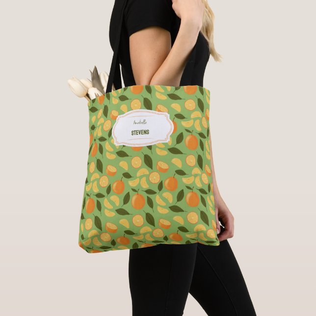 Fruit Basket Pattern Collection - Oranges Tote Bag (Close Up)
