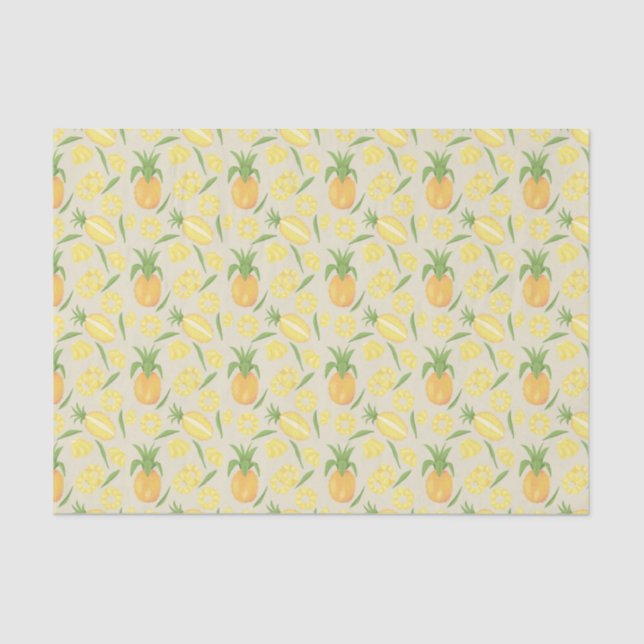 Fruit Basket Pattern Collection - Pineapples Tissue Paper (Front)