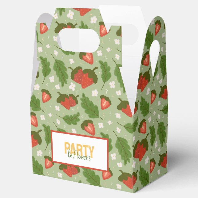 Fruit Basket Pattern Collection - Strawberries Favour Box (Opened)