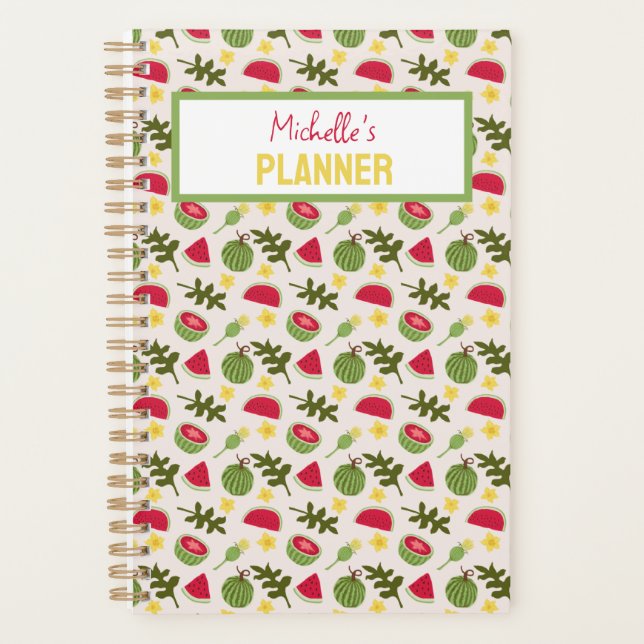 Fruit Basket Pattern Collection - Watermelon Planner (Front)