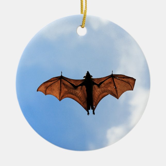Fruit bat ceramic ornament (Front)