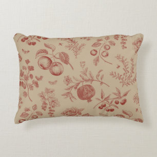 Fruit, berry and flowers. Autumn seamless pattern Decorative Cushion