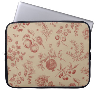 Fruit,  berry and flowers. Autumn seamless pattern Laptop Sleeve