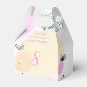 Fruit Birthday Hand Watercolor Doodle Party Favour Box