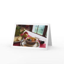 Fruit Bowl Breakfast Folded Blank Greeting Card