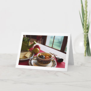 Fruit Bowl Breakfast Folded Blank Greeting Card