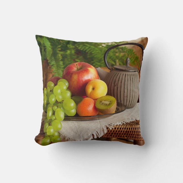 Fruit Bowl Decorative Throw Pillow (Front)