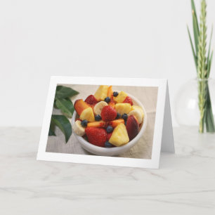 Fruit Bowl Folded Blank Greeting Card