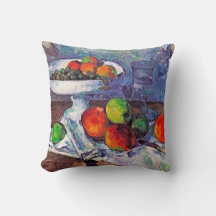 Fruit bowl, Glass and Apples, Cezanne Cushion