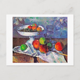 Fruit bowl, Glass and Apples, Cezanne Postcard