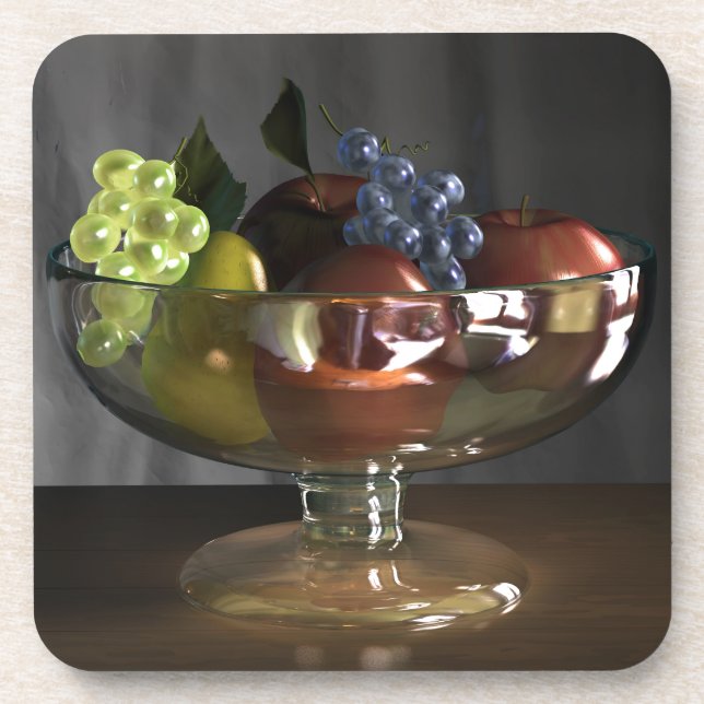 "Fruit Bowl" Hard plastic coaster (Front)