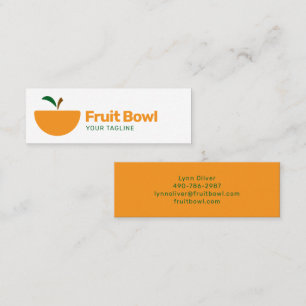 Fruit Bowl Logo Fresh Food or Juice Brand Mini Business Card