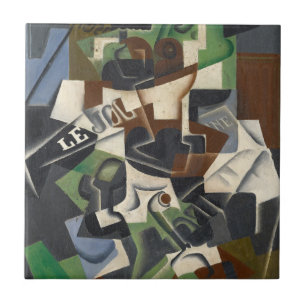 Fruit Bowl, Pipe and Journal, 1917 Ceramic Tile