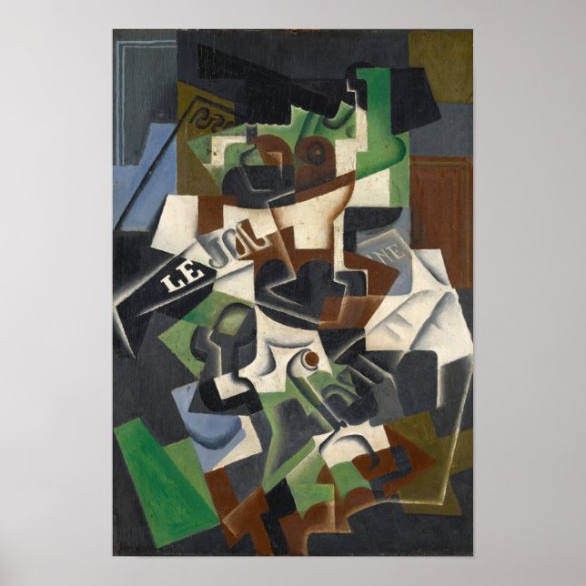 Fruit Bowl, Pipe and Journal, 1917 Poster (Front)