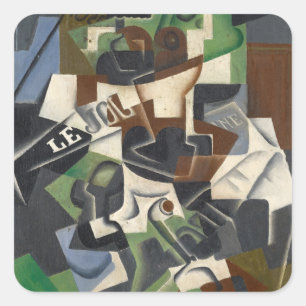 Fruit Bowl, Pipe and Journal, 1917 Square Sticker