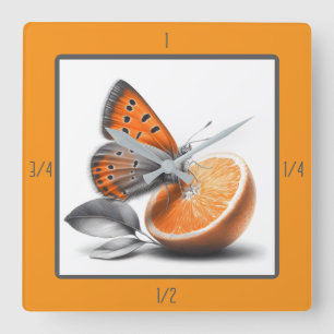 Fruit - Butterfly Wall Clock