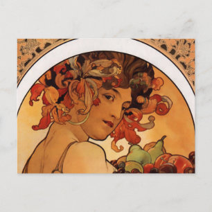 "Fruit" by Alphonse Mucha postcard