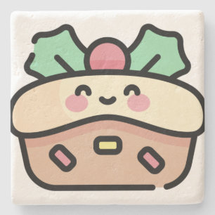 fruit cake stone coaster