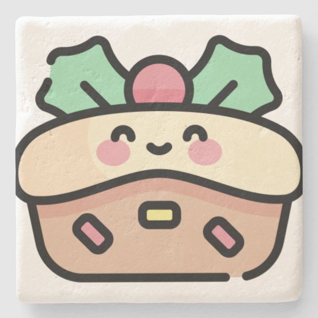 fruit cake stone coaster (Front)