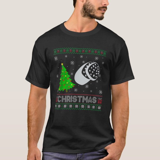 Fruit Cake Xmas Tree Lighting Ugly Christmas Sweat T-Shirt (Front)