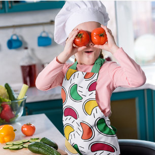 Fruit Candy Shapes Pattern Apron