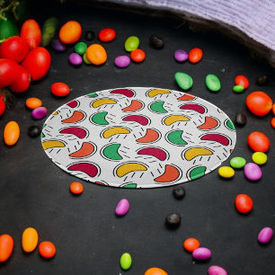 Fruit Candy Shapes Pattern Cutting Board