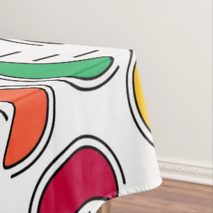 Fruit Candy Shapes Pattern Tablecloth